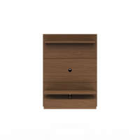 Manhattan Comfort 25051 City 1.2 Floating Wall Theater Entertainment Center in Nut Brown 